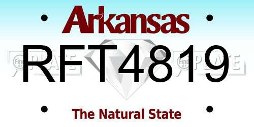 RFT4819 Arkansas License Plate