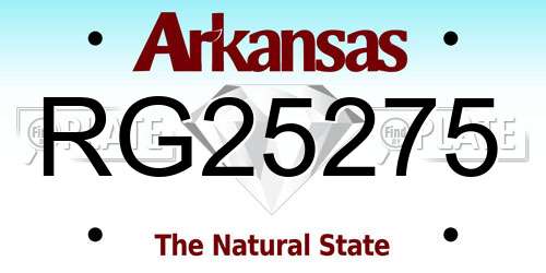 RG25275 Arkansas License Plate