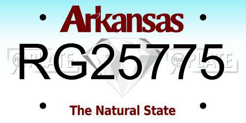 RG25775 Arkansas License Plate