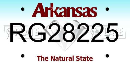 RG28225 Arkansas License Plate