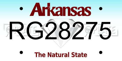 RG28275 Arkansas License Plate