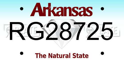 RG28725 Arkansas License Plate