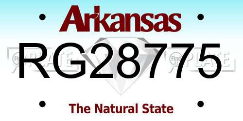 RG28775 Arkansas License Plate