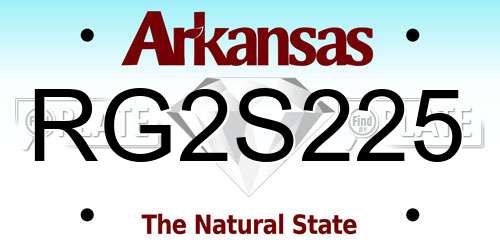 RG2S225 Arkansas License Plate