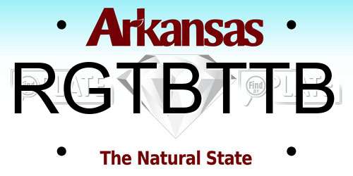 RGTBTTB Arkansas License Plate