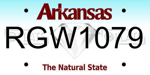 RGW1079 Arkansas License Plate
