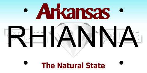 RHIANNA Arkansas License Plate