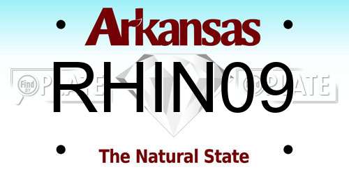 RHIN09 Arkansas License Plate