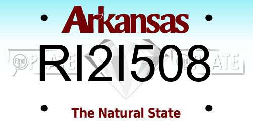 RI2I508 Arkansas License Plate