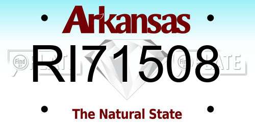 RI71508 Arkansas License Plate