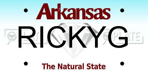 RICKYG Arkansas License Plate