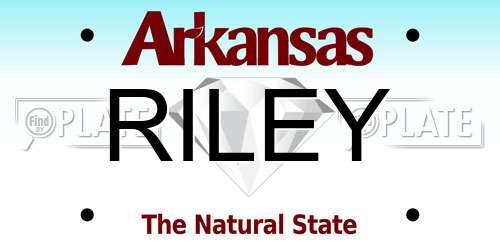 RILEY Arkansas License Plate