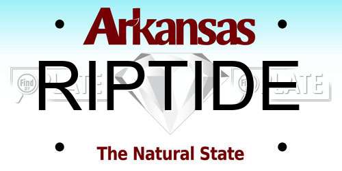 RIPTIDE Arkansas License Plate