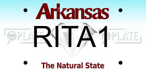 RITA1 Arkansas License Plate