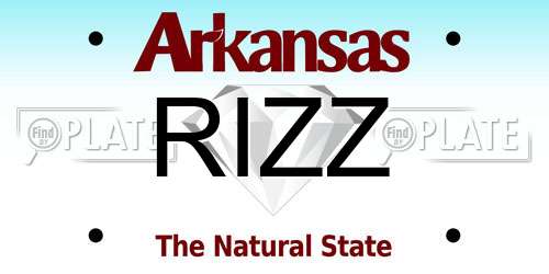 RIZZ Arkansas License Plate