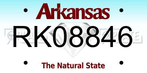 RK08846 Arkansas License Plate