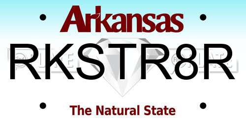 RKSTR8R Arkansas License Plate
