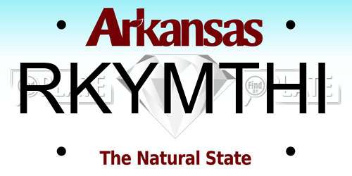 RKYMTHI Arkansas License Plate