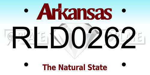 RLD0262 Arkansas License Plate