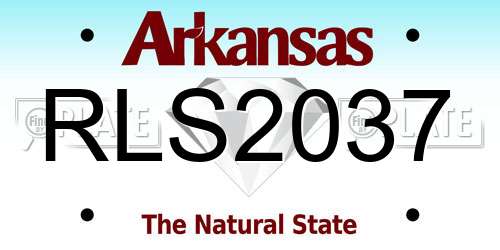 RLS2037 Arkansas License Plate