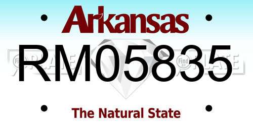 RM05835 Arkansas License Plate