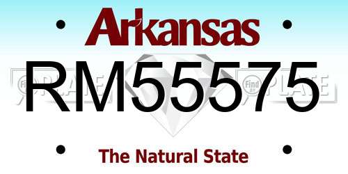 RM55575 Arkansas License Plate