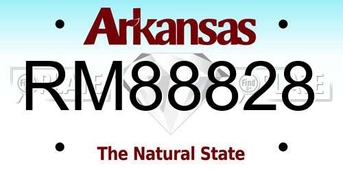 RM88828 Arkansas License Plate