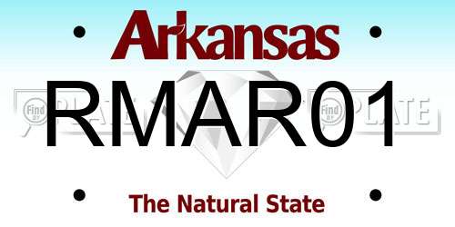 RMAR01 Arkansas License Plate
