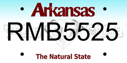 RMB5525 Arkansas License Plate