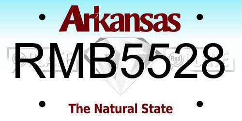 RMB5528 Arkansas License Plate