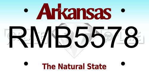 RMB5578 Arkansas License Plate