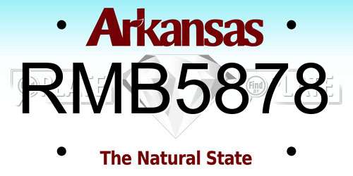 RMB5878 Arkansas License Plate