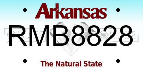 RMB8828 Arkansas License Plate