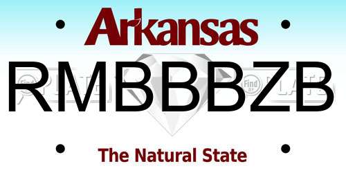RMBBBZB Arkansas License Plate