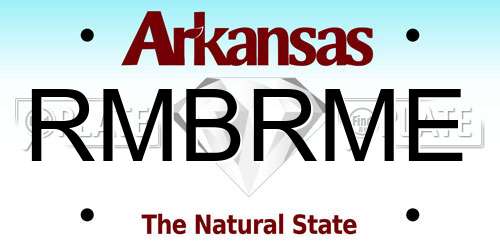 RMBRME Arkansas License Plate