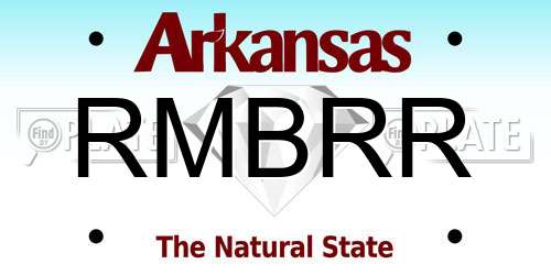 RMBRR Arkansas License Plate