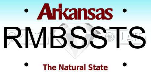 RMBSSTS Arkansas License Plate