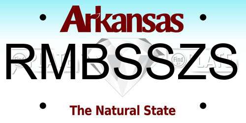 RMBSSZS Arkansas License Plate
