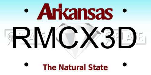RMCX3D Arkansas License Plate