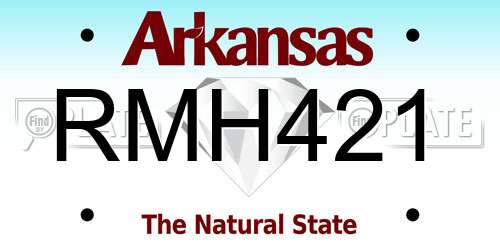 RMH421 Arkansas License Plate