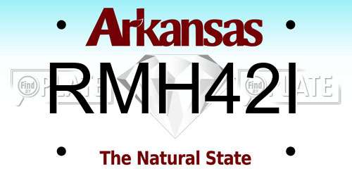 RMH42I Arkansas License Plate