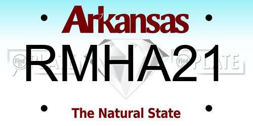 RMHA21 Arkansas License Plate