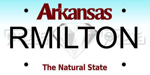 RMILTON Arkansas License Plate