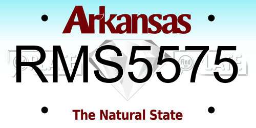 RMS5575 Arkansas License Plate