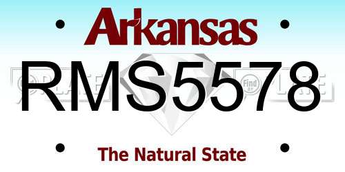 RMS5578 Arkansas License Plate
