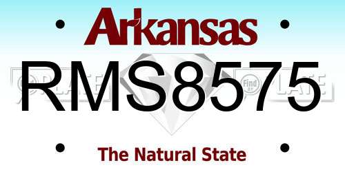 RMS8575 Arkansas License Plate
