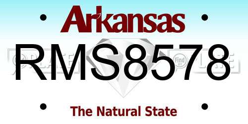 RMS8578 Arkansas License Plate