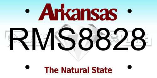 RMS8828 Arkansas License Plate