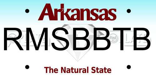 RMSBBTB Arkansas License Plate
