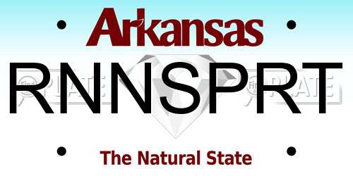 RNNSPRT Arkansas License Plate